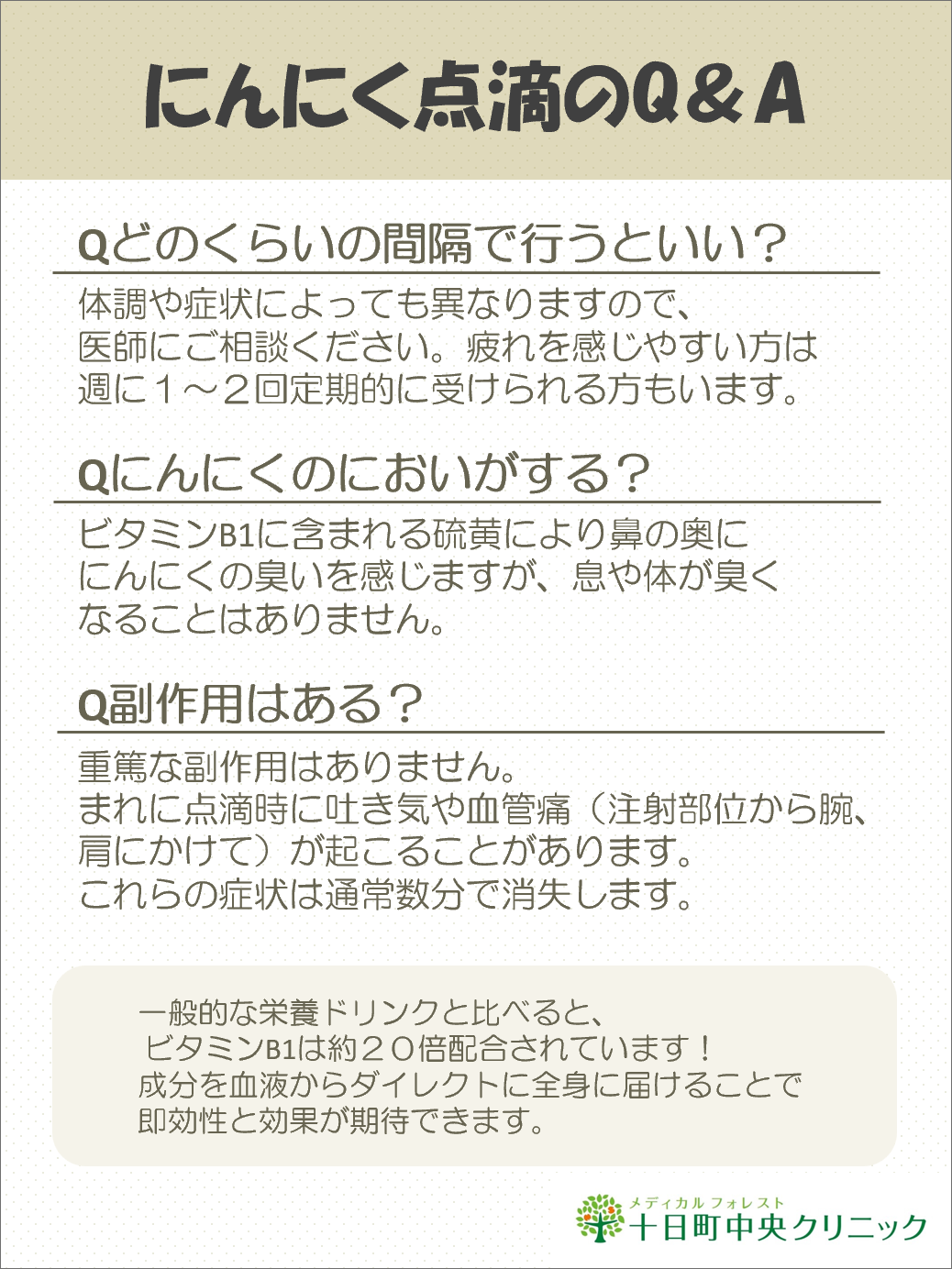 にんにく注射Q&A